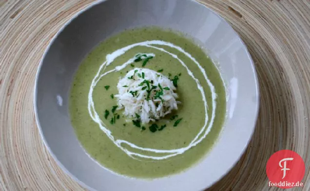 Creme von Selleriesuppe mit Reis
