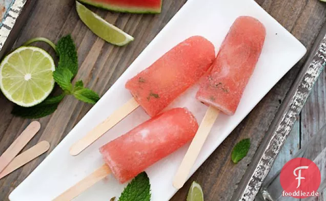 Wassermelone Mojito Eis Am Stiel