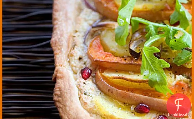 Butternut Squash, Kartoffel Und Rucola Tarte