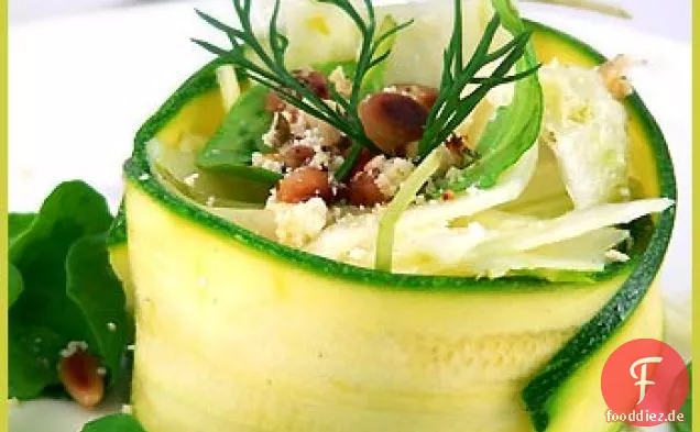 Rucola, Zucchini Und Fenchel-Salat