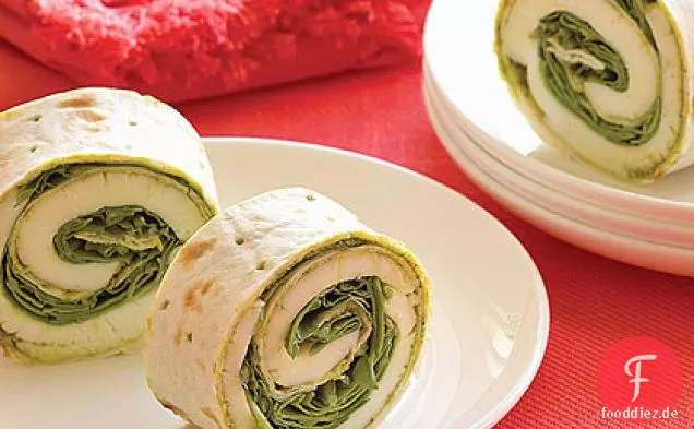 Pesto Rucola-Salat Wraps