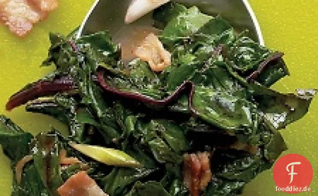 Rübengrün mit Speck