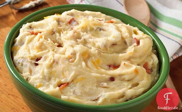 Kitschig Kartoffelpüree mit Speck