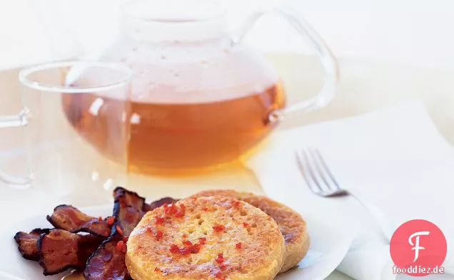 Crumpets mit Bacon