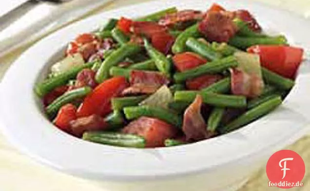 Pfanne Grüne Bohnen, Tomaten & Speck
