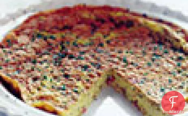 Frittata mit Pancetta und Minze