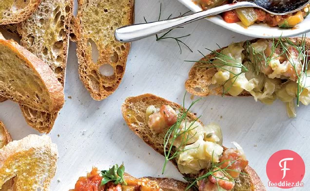 Speck, Fenchel und Apfelchutney