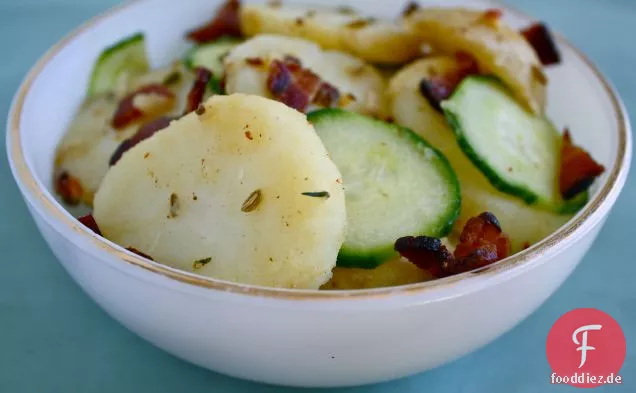Warmer Kartoffelsalat mit Speck und Fenchel
