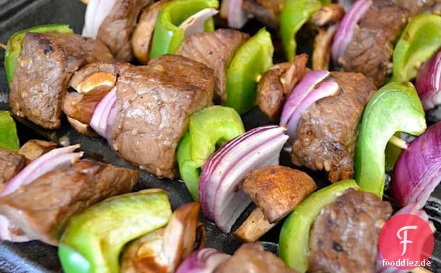 Balsamico-Rindfleisch-Kebabs