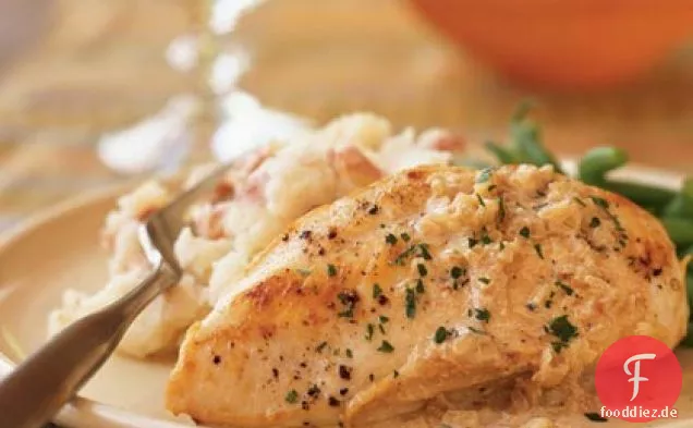 Huhn mit Sherry-Essig-Sauce