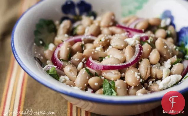 Cannellini-Bohnensalat mit weißer Balsamico-Vinaigrette