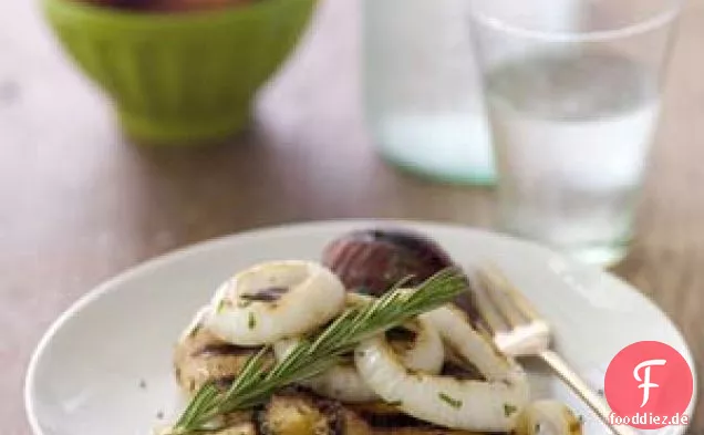 Gegrilltes Balsamico-Huhn mit Pfirsichen