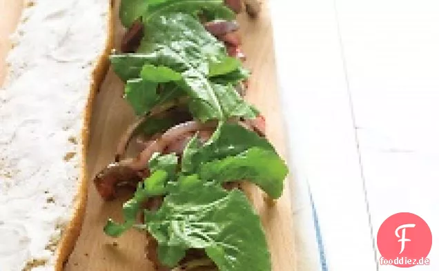 Gegrillte Steak-Sandwiches Mit Ziegenkäse Und Rucola