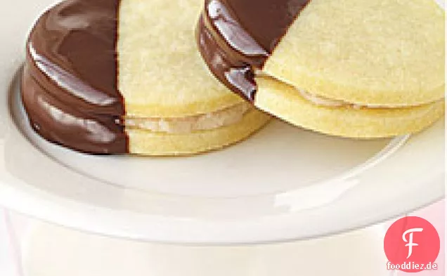 Butter Cookie Sandwiches mit Kastaniencreme