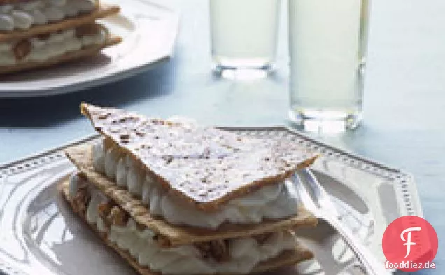 Praline Napoleons mit Mandelcreme Füllung