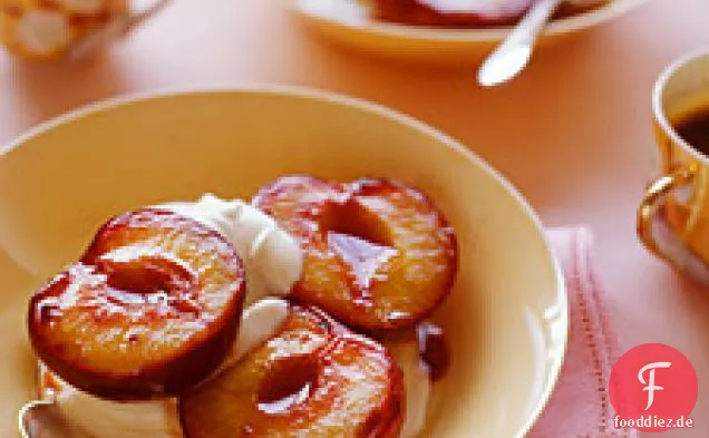 Gebratene Pflaumen Mit Mascarpone-Creme