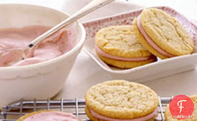 Himbeer-Sahne-Sandwich-Kekse