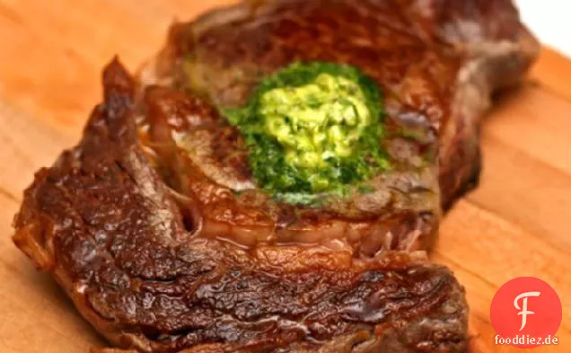 Abendessen heute Abend: Steak mit Sardellenbutter