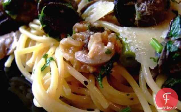 Burgundische Schnitzel mit Spaghetti