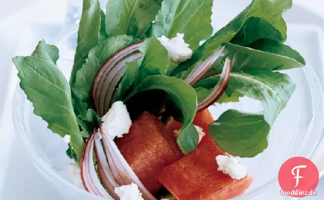 Wassermelone-Rucola-Salat