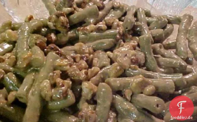 Grüner Bohnensalat in spritziger Vinaigrette