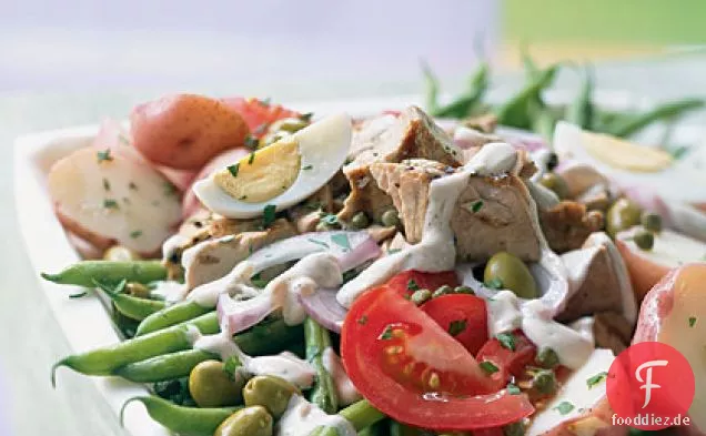 Salade Niçoise mit cremigem Tofu-Dressing