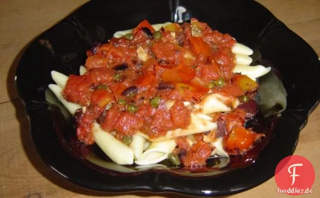 Spaghetti Alla Puttanesca, italienischer Stil