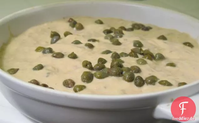 Gebackener Wolfsbarsch mit Kräutersauce