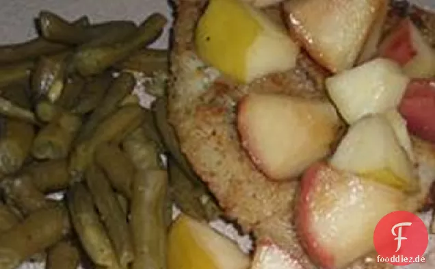 Wolfsbarsch mit Honigäpfeln
