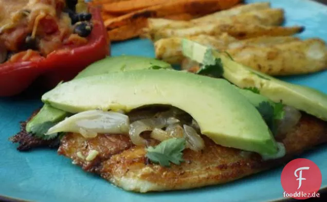 Chilenischer Wolfsbarsch mit Moho-Sauce