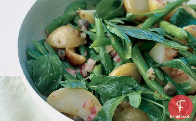 Rucola-Salat Mit Kartoffeln und Grünen Bohnen