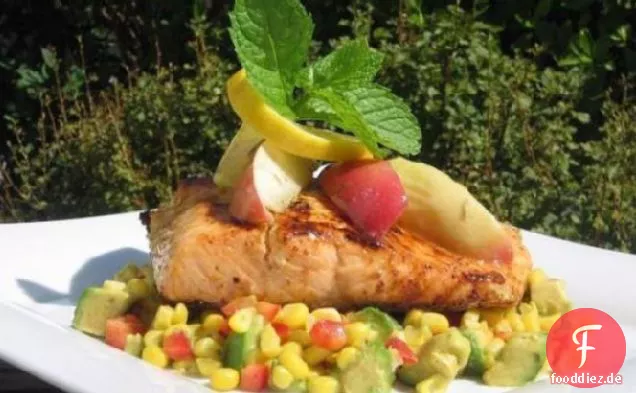 Andreas Viestads Honig-Senf-marinierter Lachs mit Rosema