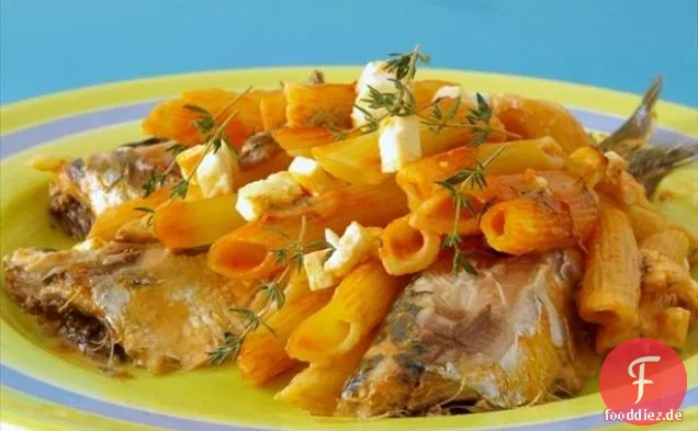 Penne Con La Sardine (Gebackene Nudeln und Sardinen)