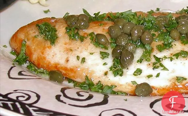 Sole Meuniere mit gebräunter Butter Kapernsauce