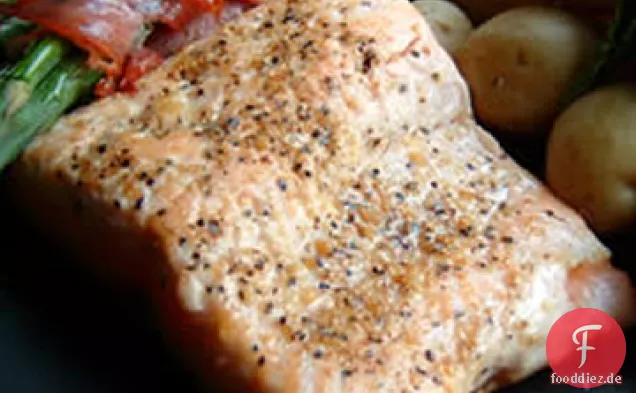 Zitrone Knoblauch Lachs