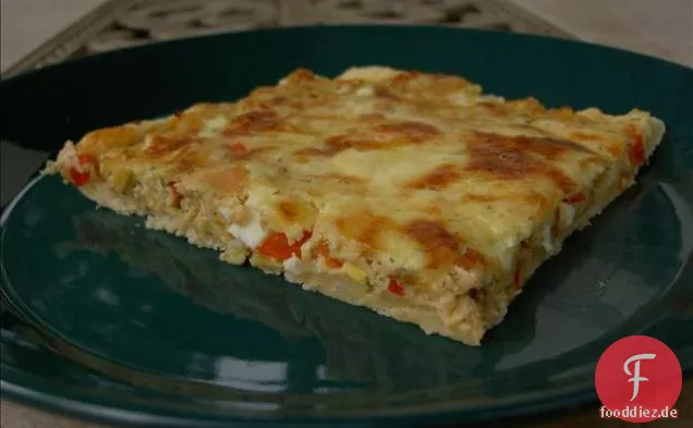 Lachs-Käse-Ei-Torta Mit Dill und Paprika