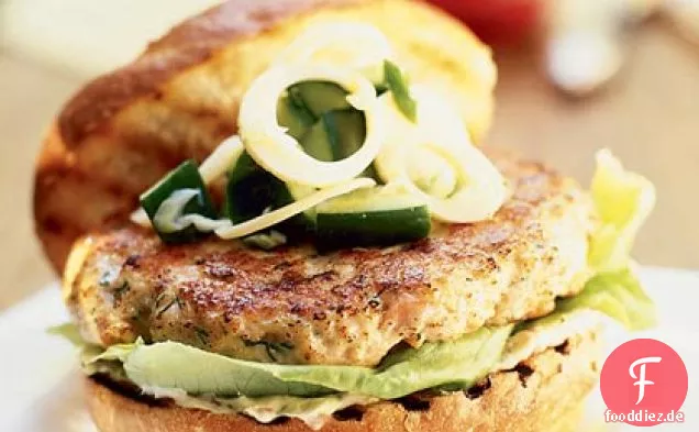 Doppelte Lachs-Burger