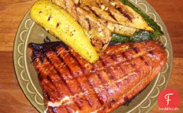 Apfelwein gegrillter Lachs