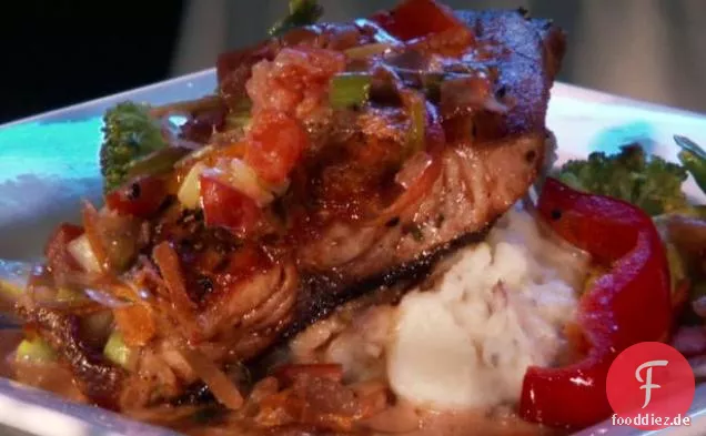 Frisches Gelbschwanzfilet mit Limette und Ingwer