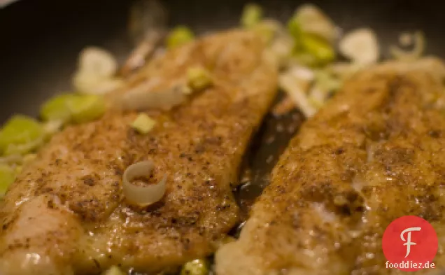 Fisch mit cremigem Lauch