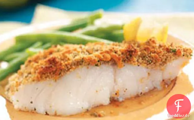 Krume-gekrönt gebackener Fisch