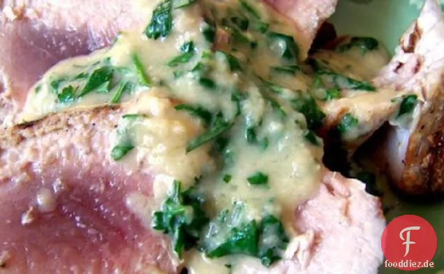 Gebratener Thunfisch in Wasabisauce