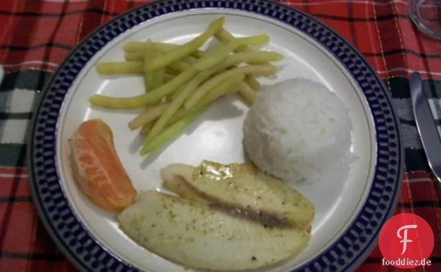 Schnell gebackene Tilapia mit Grapefruit-Dill-Butter
