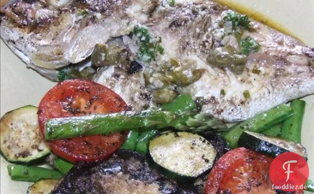 Senf-Braten Makrele