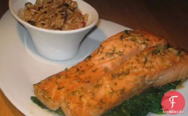Onkel Bills Lachs mariniert in Ahornsirup und Sojasauce