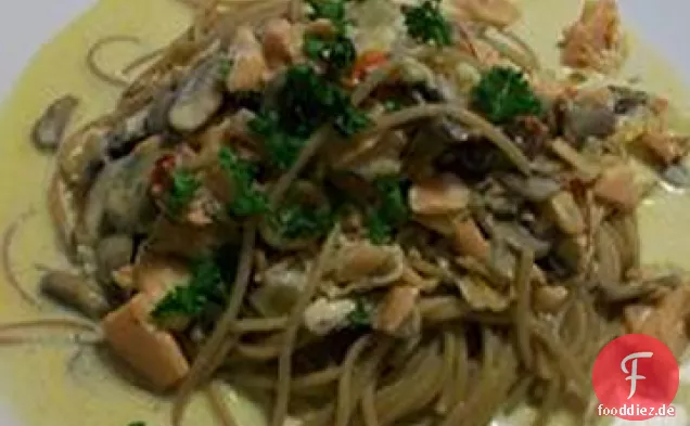 Geräucherter Lachs Alfredo Sauce