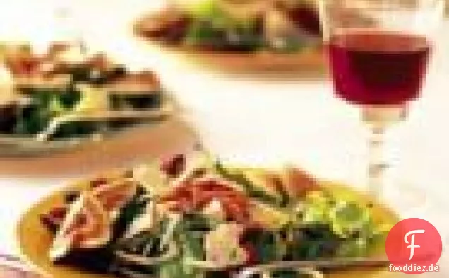 Mesclun, Rucola Und Fenchel Salat Mit Schinken Und Birne Vina