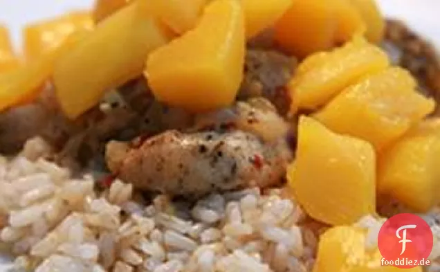 Mahi Mahi mit Kokosreis und Mango Salsa