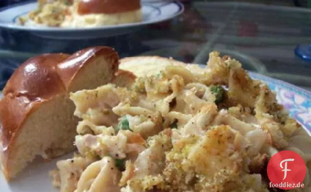 Köstlicher Thunfisch-Pilz-Nudelauflauf