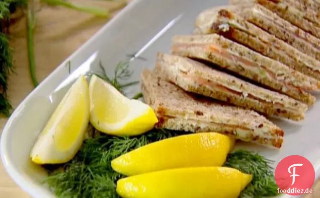 Geräucherter Lachs Tee Sandwiches